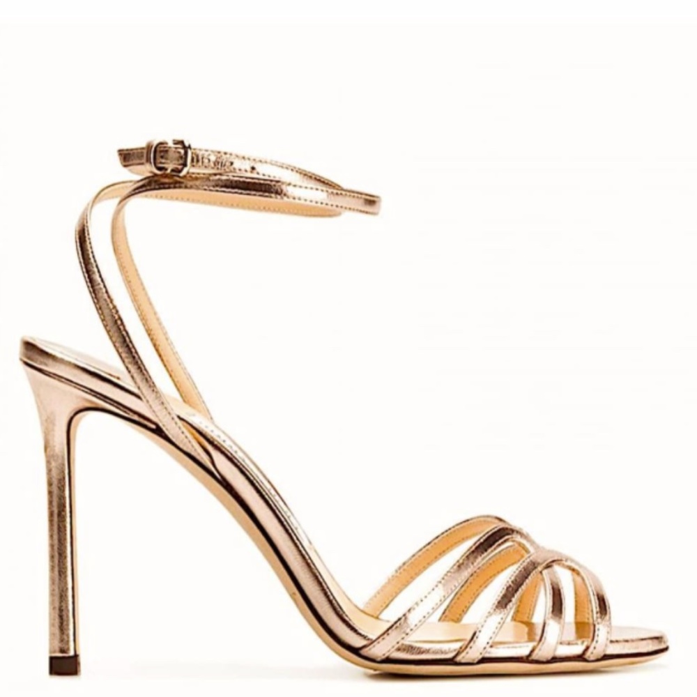Jimmy Choo LEATHER SANDALS in gold